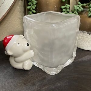 Teleflora Send a Hug Christmas Bear Cube Vase